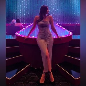 Zara Grey Midi Dress